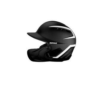 New Black Marucci Senior Duravent Two-Tone Baseball Batting Helmet w/ Jaw Guard